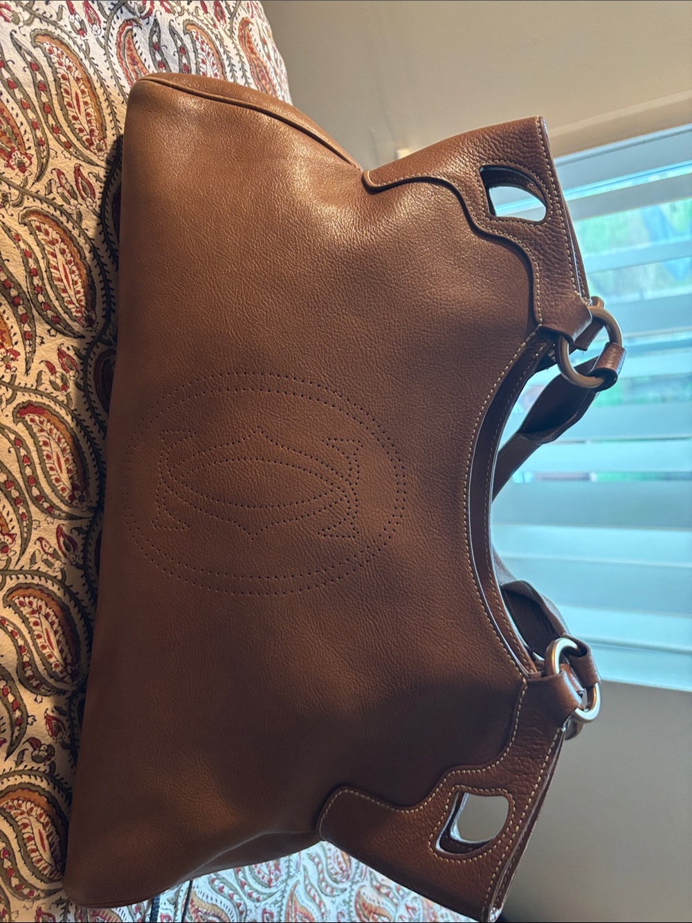 Cartier Brown Leather Shoulder Bag